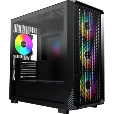 Montech X5m Fekete MicroATX Ház 4 ARGB Ventilátorral Montech X5m Fekete MicroATX Ház 4 ARGB Ventilátorral