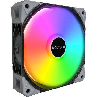 Montech E28 ARGB számítógépház ventilátor - 120mm, Fekete, 3 db Montech E28 ARGB számítógépház ventilátor - 120mm, Fekete, 3 db