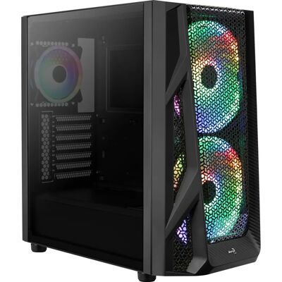 Aerocool AirHawk Duo RGB Tour Noire - Boîtier PC Aerocool AirHawk Duo RGB Tour Noire - Boîtier PC