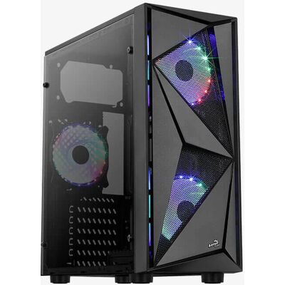 Aerocool Glider Cosmo-A-BK-v2 Midi Tower - PC Gehäuse - Schwarz Aerocool Glider Cosmo-A-BK-v2 Midi Tower - PC Gehäuse - Schwarz