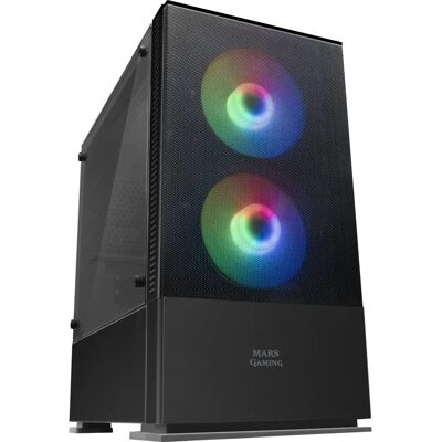 Mars Gaming MCZ Micro ATX Mini Tower Behuizing - RGB, Mesh, Ondersteunt Vloeistofkoeling Mars Gaming MCZ Micro ATX Mini Tower Behuizing - RGB, Mesh, Ondersteunt Vloeistofkoeling
