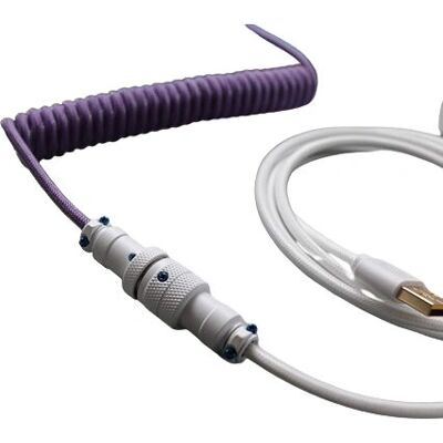 Ducky Premicord USB-kaapeli - 1,8 m - Violetti, Valkoinen - USB 2.0 Ducky Premicord USB-kaapeli - 1,8 m - Violetti, Valkoinen - USB 2.0