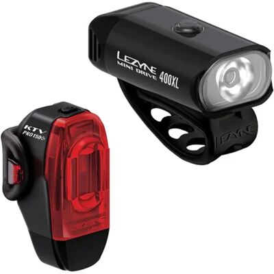 Set de Luces de Bicicleta Lezyne Mini Drive 400XL / KTV Drive Pro+ con Soporte de Silicona Set de Luces de Bicicleta Lezyne Mini Drive 400XL / KTV Drive Pro+ con Soporte de Silicona