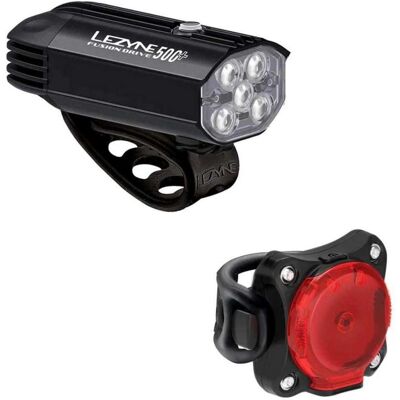 Kit de lampes vélo Lezyne Fusion Drive 500+ / Zecto Drive 200+ - Noir - Publicité Kit de lampes vélo Lezyne Fusion Drive 500+ / Zecto Drive 200+ - Noir - Publicité