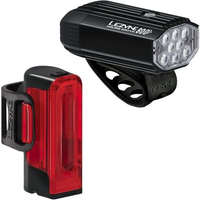 Lezyne Micro Drive 800+ & Strip Drive 300+ Fahrradlicht-Set - Schwarz Lezyne Micro Drive 800+ & Strip Drive 300+ Fahrradlicht-Set - Schwarz