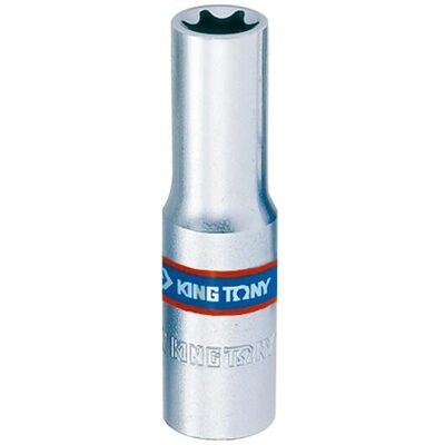 KING TONY E18 Soquete longo Torx - 63mm - Unissex - Chave de soquete KING TONY E18 Soquete longo Torx - 63mm - Unissex - Chave de soquete