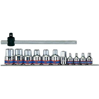 KING TONY Steckschlüssel-Set - 12-tlg. Torx auf Schiene 3/8" 1/2" KING TONY Steckschlüssel-Set - 12-tlg. Torx auf Schiene 3/8" 1/2"