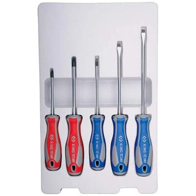 KING TONY - Set di 5 cacciaviti piatti e Phillips - 30115MR KING TONY - Set di 5 cacciaviti piatti e Phillips - 30115MR