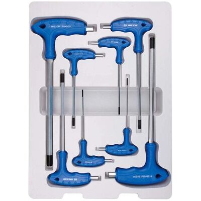 Juego de Llaves Hexagonales en Forma de L - 8 piezas - 2-10mm - KING TONY Juego de Llaves Hexagonales en Forma de L - 8 piezas - 2-10mm - KING TONY