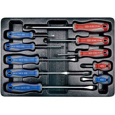KING TONY Screwdriver Set - Phillips & Flat-head - 10 pcs - 931110MR KING TONY Screwdriver Set - Phillips & Flat-head - 10 pcs - 931110MR