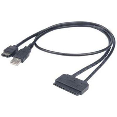 Cable eSATA SATA Akasa Negro 0,4m - Conector compacto para unidad Cable eSATA SATA Akasa Negro 0,4m - Conector compacto para unidad