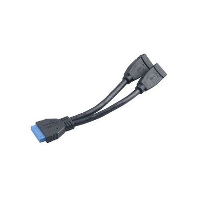 Akasa USB-kabel - 15cm - Sort - USB 3.0 Adapter Akasa USB-kabel - 15cm - Sort - USB 3.0 Adapter
