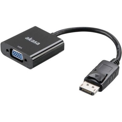 Akasa AK-CBDP04-20BK Videokabel-Adapter - Schwarz - DisplayPort zu VGA Akasa AK-CBDP04-20BK Videokabel-Adapter - Schwarz - DisplayPort zu VGA