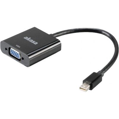 Akasa AK-CBDP07-20BK Mini DisplayPort zu VGA Adapter - Grafikkartenadapter Akasa AK-CBDP07-20BK Mini DisplayPort zu VGA Adapter - Grafikkartenadapter
