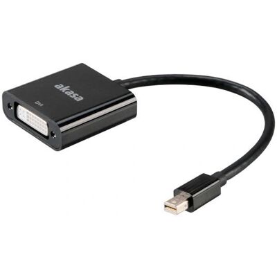 Akasa AK-CBDP08-20BK Mini DisplayPort till DVI-adapter - Videokabel Akasa AK-CBDP08-20BK Mini DisplayPort till DVI-adapter - Videokabel