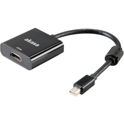Adaptor Mini DisplayPort la HDMI Akasa AK-CBDP09-20BK - Negru - Cablu Video Adaptor Mini DisplayPort la HDMI Akasa AK-CBDP09-20BK - Negru - Cablu Video