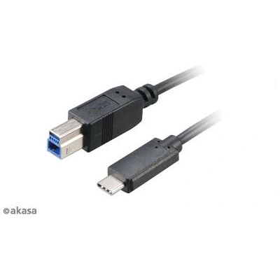 Akasa USB 3.1 Type-C auf Type-B Kabel - 100cm - Schwarz Akasa USB 3.1 Type-C auf Type-B Kabel - 100cm - Schwarz