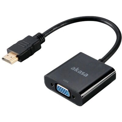Akasa HDMI zu VGA Adapter - 20cm Schwarz Akasa HDMI zu VGA Adapter - 20cm Schwarz