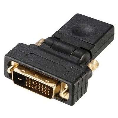 Akasa Flexibler HDMI-auf-DVI-D-Adapter - Schwarz Akasa Flexibler HDMI-auf-DVI-D-Adapter - Schwarz