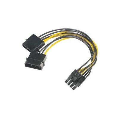 Akasa Stromadapter - 15cm - PCIe 6+2 Pin Akasa Stromadapter - 15cm - PCIe 6+2 Pin