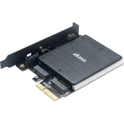 Akasa M.2 PCIe SATA RGB átalakító kártya - Fekete Akasa M.2 PCIe SATA RGB átalakító kártya - Fekete
