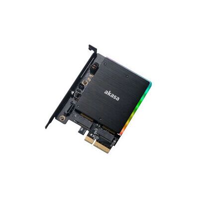 Placă de adaptare RGB M.2 PCIe SATA de la Akasa - Negru Placă de adaptare RGB M.2 PCIe SATA de la Akasa - Negru