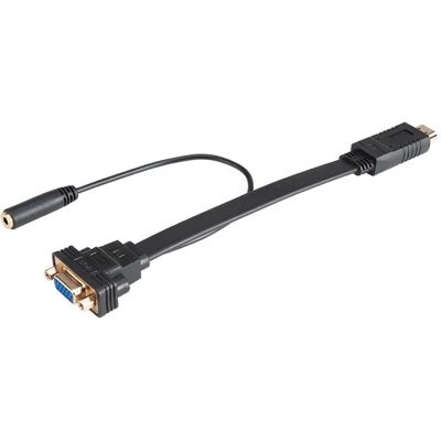 Adaptateur de câble vidéo Akasa AK-CBHD18-20BK - HDMI à VGA - Publicité Adaptateur de câble vidéo Akasa AK-CBHD18-20BK - HDMI à VGA - Publicité