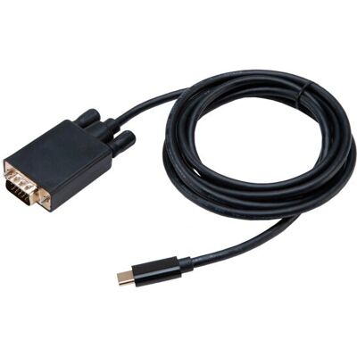 Akasa AK-CBCA17-18BK USB Typ-C VGA Adapter - 1,8 m - Schwarz - Kabel Gender Changer Akasa AK-CBCA17-18BK USB Typ-C VGA Adapter - 1,8 m - Schwarz - Kabel Gender Changer