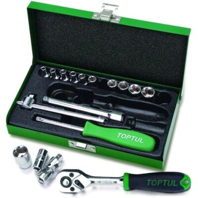 TOPTUL GCAD1701 Socket Set - 17 Piece Precision Tools TOPTUL GCAD1701 Socket Set - 17 Piece Precision Tools