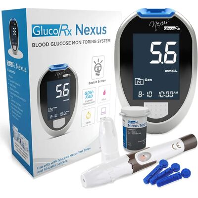 GlucoRx Nexus Blood Glucose Monitoring System - Blood Glucose Monitoring System GlucoRx Nexus Blood Glucose Monitoring System - Blood Glucose Monitoring System