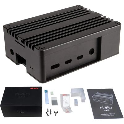 Akasa Raspberry Pi 4 Aluminiumgehäuse - Passivkühlung - Modernes Design Akasa Raspberry Pi 4 Aluminiumgehäuse - Passivkühlung - Modernes Design