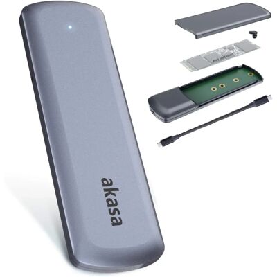 Akasa Tragbares M.2 SSD Gehäuse - Grau Akasa Tragbares M.2 SSD Gehäuse - Grau