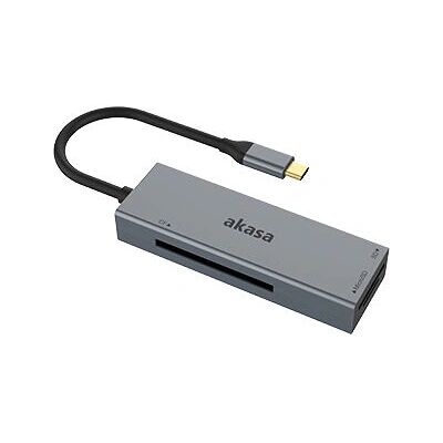 Akasa AK-CR-09BK Kartenleser - USB-C, Grau Akasa AK-CR-09BK Kartenleser - USB-C, Grau