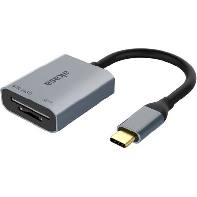 Lecteur de cartes Akasa AK-CR-10BK - USB 3.2 Gen 2 Type-C, Noir, Argent - Publicité Lecteur de cartes Akasa AK-CR-10BK - USB 3.2 Gen 2 Type-C, Noir, Argent - Publicité