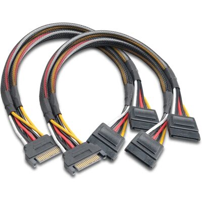 Akasa Strom-Y-Kabel - 30cm, 2er Pack, Internes Kabel Akasa Strom-Y-Kabel - 30cm, 2er Pack, Internes Kabel