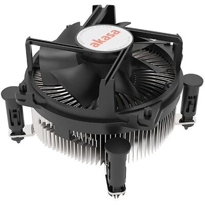 Akasa LGA1700 CPU-Kühler - Schwarz Aluminium, 63,2 mm Akasa LGA1700 CPU-Kühler - Schwarz Aluminium, 63,2 mm