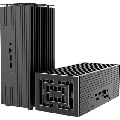 Akasa Turing Duo Pro Lüfterlose PC-Gehäuse - Schwarz Akasa Turing Duo Pro Lüfterlose PC-Gehäuse - Schwarz
