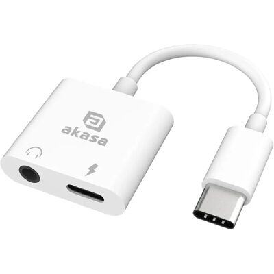 Akasa USB-C ljudadapter - 8cm - Power Delivery Akasa USB-C ljudadapter - 8cm - Power Delivery