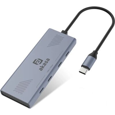 Akasa USB Type-C 4 Port Hub - 10Gbps, Aluminium, Multiport, Compatibel met Mac OS, Linux, Windows, ChromeOS Akasa USB Type-C 4 Port Hub - 10Gbps, Aluminium, Multiport, Compatibel met Mac OS, Linux, Windows, ChromeOS