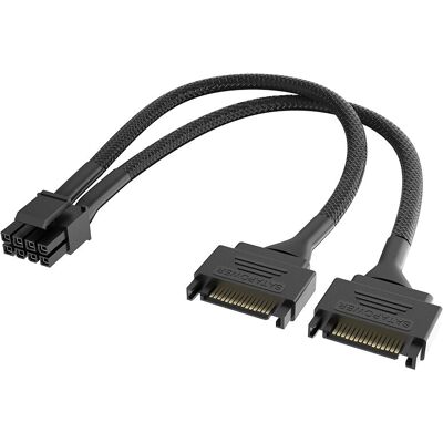 Adaptateur de câble Akasa AK-CBPW33-15 - SATA à CPU 4+4 Pin Adaptateur de câble Akasa AK-CBPW33-15 - SATA à CPU 4+4 Pin