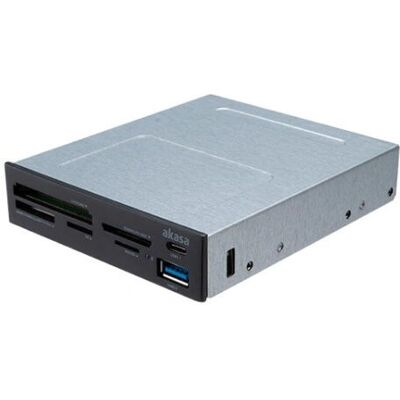 Akasa AK-ICR-33 Card Reader - Black, Silver - High-Speed USB 3.1 Akasa AK-ICR-33 Card Reader - Black, Silver - High-Speed USB 3.1