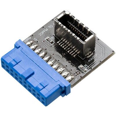 Akasa AK-CBUB51-BK USB 3.0/3.1 20-poliger Adapter - Kabel Gender Changer Akasa AK-CBUB51-BK USB 3.0/3.1 20-poliger Adapter - Kabel Gender Changer