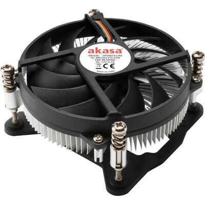 Akasa AK-CC6308EP01 Low Profile CPU Cooler - Aluminium, Black Akasa AK-CC6308EP01 Low Profile CPU Cooler - Aluminium, Black