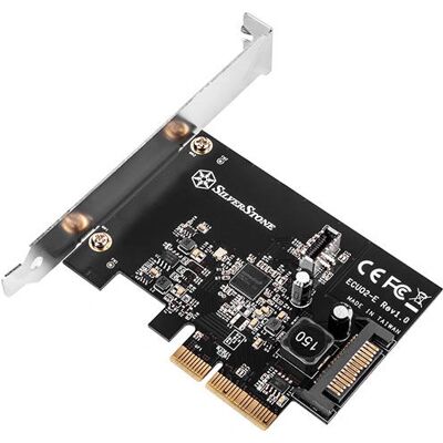 Tarjeta adaptadora PCIe USB 3.2 Gen 2 Silverstone ECU02-E - Negro Tarjeta adaptadora PCIe USB 3.2 Gen 2 Silverstone ECU02-E - Negro