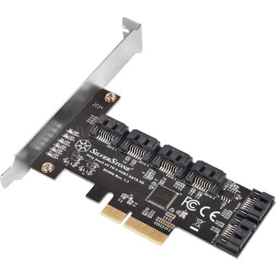 Silverstone ECS06 SATA Adapterkarte - PCIe 3.0 6 Ports - Low Profile Silverstone ECS06 SATA Adapterkarte - PCIe 3.0 6 Ports - Low Profile