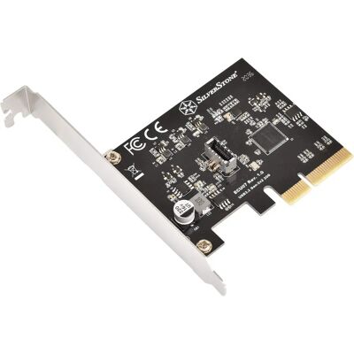 Silverstone ECU07 USB-Adapterkarte - PCIe 3.0 - USB-C 3.2 - Low Profile Silverstone ECU07 USB-Adapterkarte - PCIe 3.0 - USB-C 3.2 - Low Profile