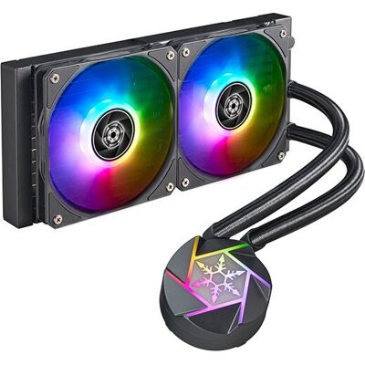 Silverstone VIDA 240 SLIM számítógépház vízhűtő készlet - Fekete Silverstone VIDA 240 SLIM számítógépház vízhűtő készlet - Fekete