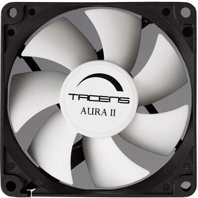 Tacens Aura II Computerkast Ventilator - Zwart, Wit - 80mm Tacens Aura II Computerkast Ventilator - Zwart, Wit - 80mm