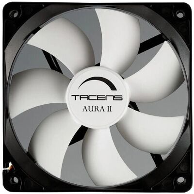 Tacens Aura II 12cm computerkastventilator Zwart Wit - Computerkastventilator Tacens Aura II 12cm computerkastventilator Zwart Wit - Computerkastventilator