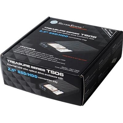 Silverstone SST-TS06 Externes Laufwerksgehäuse - Schwarz Silverstone SST-TS06 Externes Laufwerksgehäuse - Schwarz